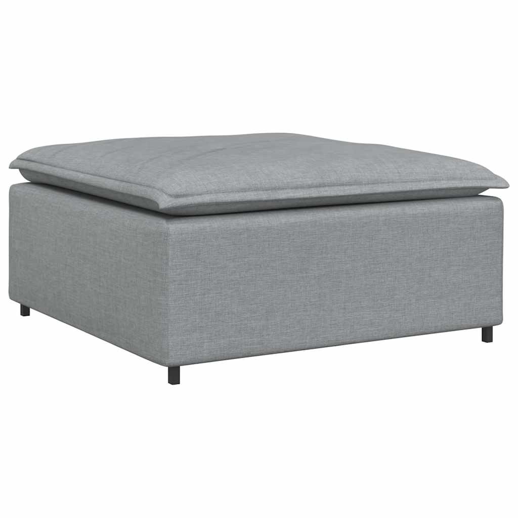 Modulsoffa Med Fotpall Och Dynor I Tyg
