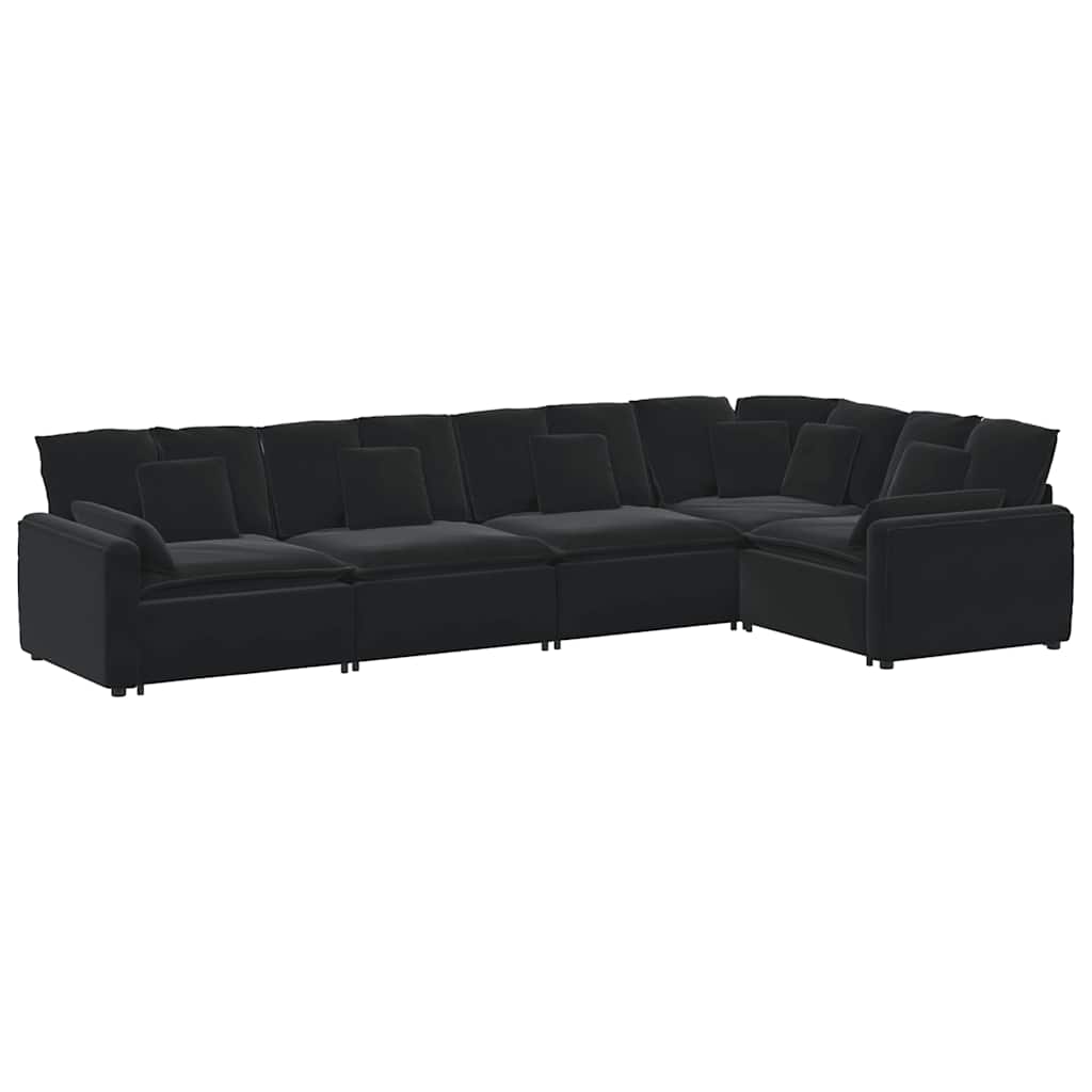 Modulsoffa Med Kuddar Sammet