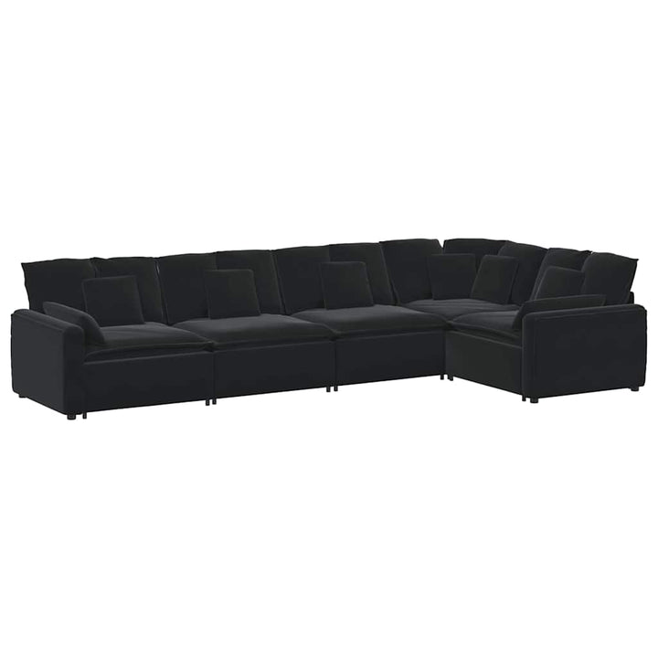 Modulsoffa Med Kuddar Sammet