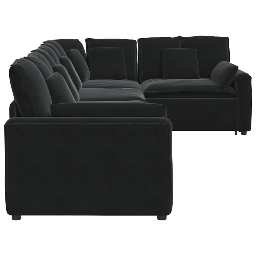 Modulsoffa Med Kuddar Sammet