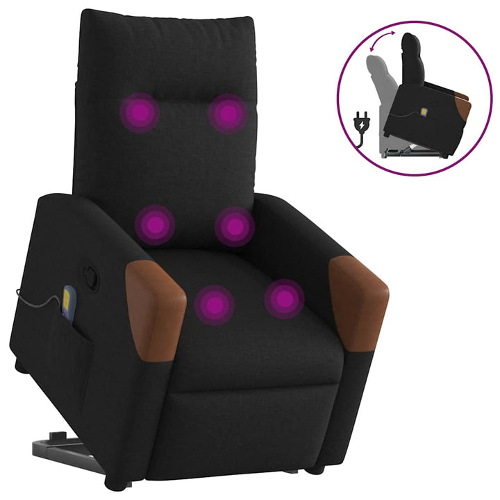 Elektrisk Reclinerfåtölj Med Uppresningshjälp Tyg
