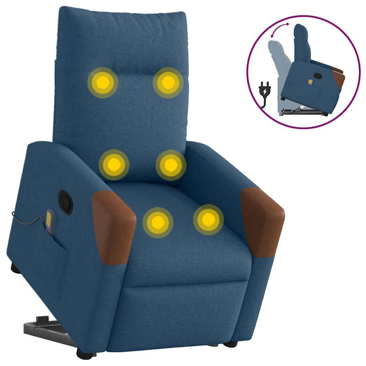 Elektrisk Reclinerfåtölj Med Uppresningshjälp Tyg