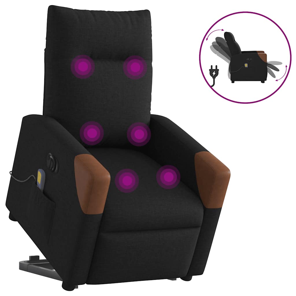 Elektrisk Reclinerfåtölj Med Uppresningshjälp Tyg