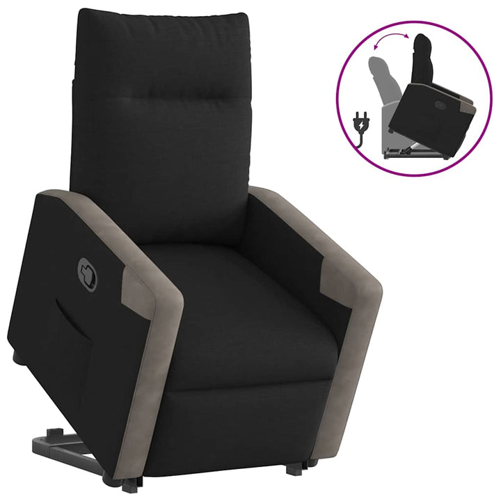 Massagefåtölj Med Uppresningshjälp Tyg