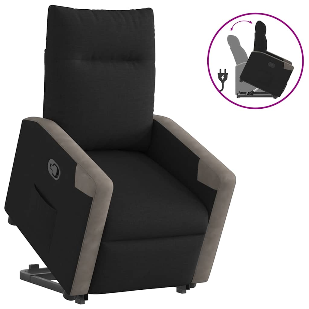 Massagefåtölj Med Uppresningshjälp Tyg