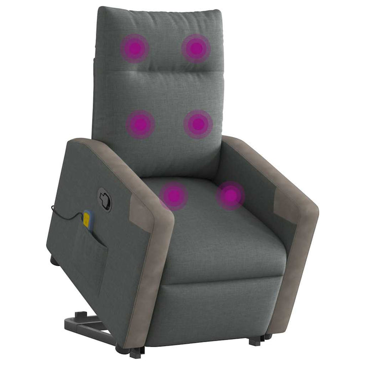 Massagefåtölj Med Uppresningshjälp Tyg