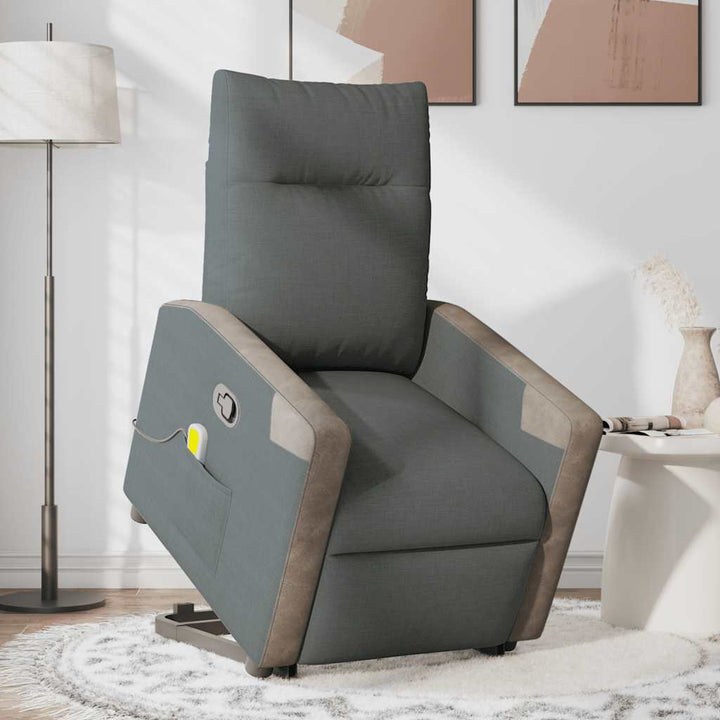Massagefåtölj Med Uppresningshjälp Tyg