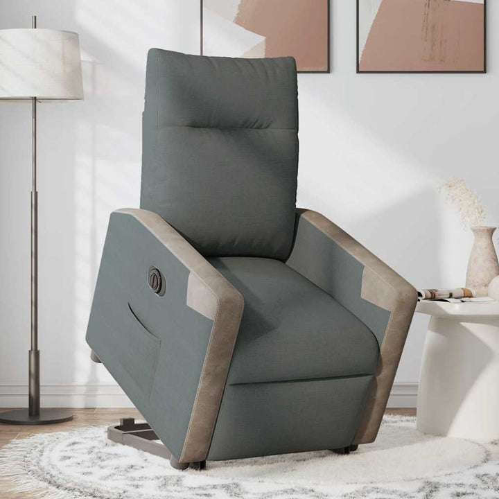 Massagefåtölj Med Uppresningshjälp Tyg
