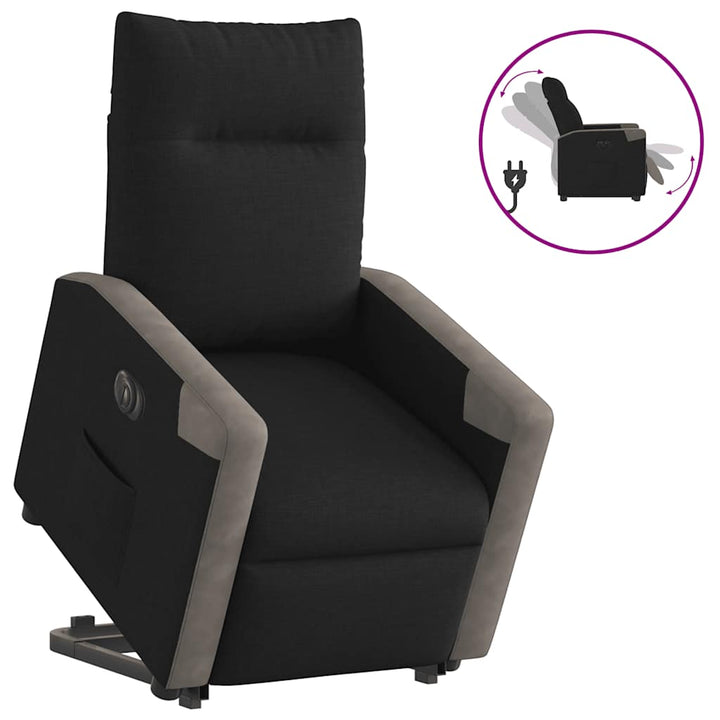 Massagefåtölj Med Uppresningshjälp Tyg