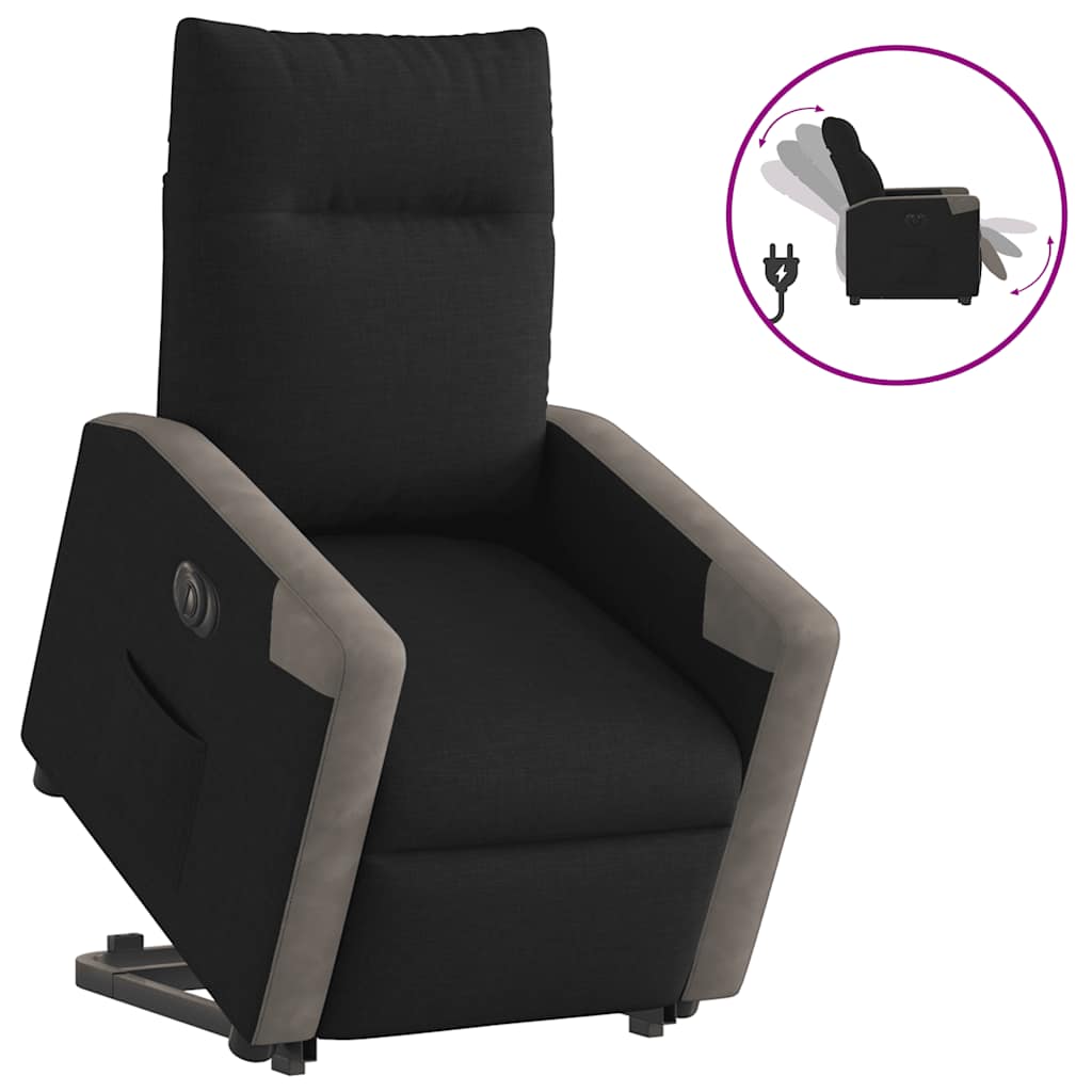 Massagefåtölj Med Uppresningshjälp Tyg