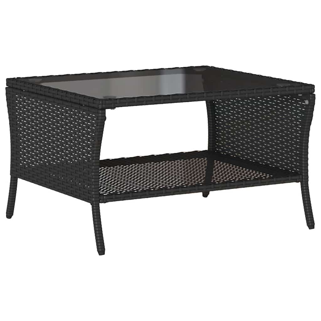 Loungegrupp Med Dynor 6 Delar Svart Konstrotting