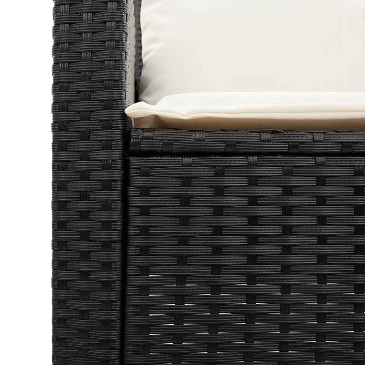 Loungegrupp Med Dynor 6 Delar Svart Konstrotting