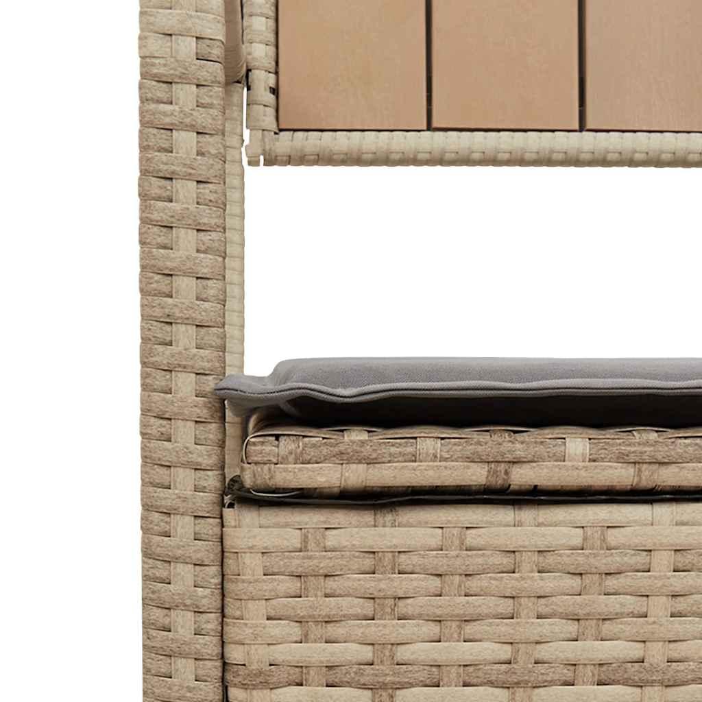Förvaringsbänk För Trädgård Med Dyna Beige Konstrotting