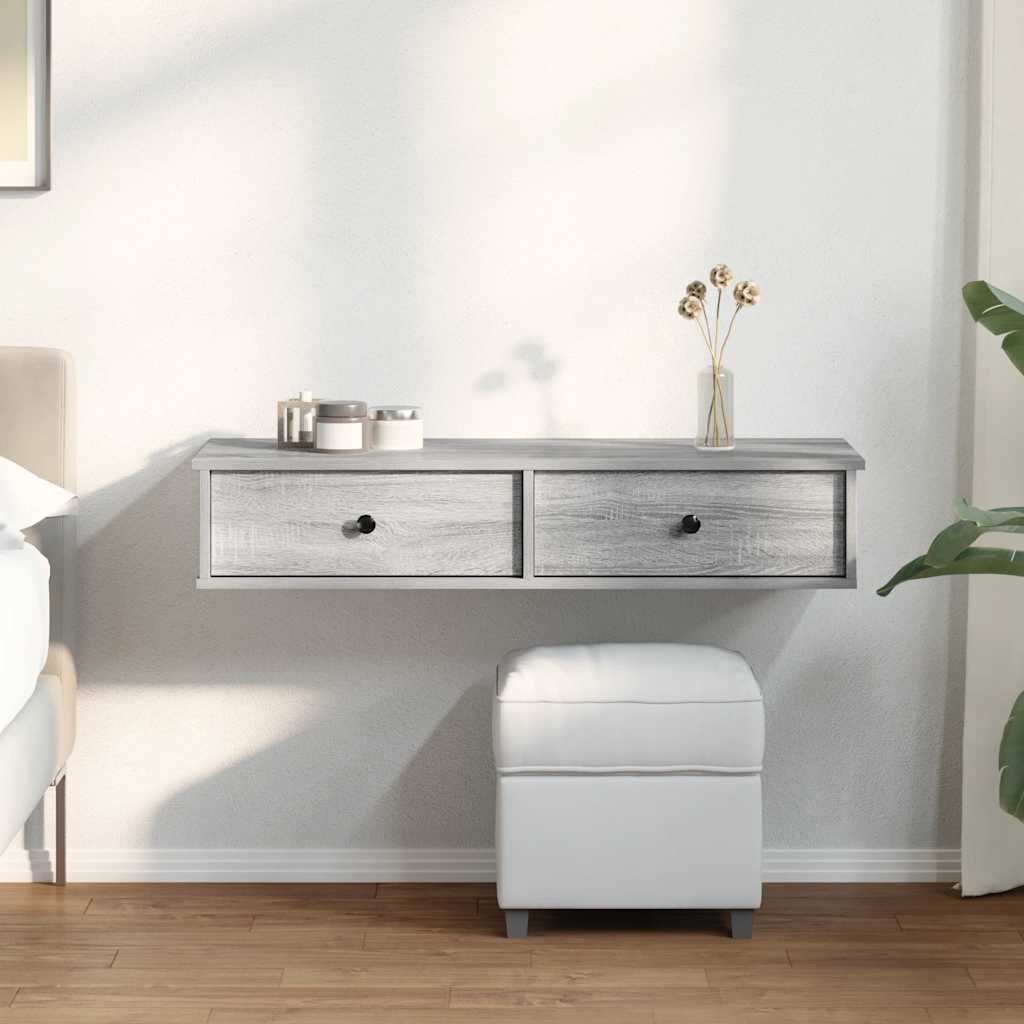 Vägghylla Med Lådor 100X37,5X19 Cm Konstruerat Trä