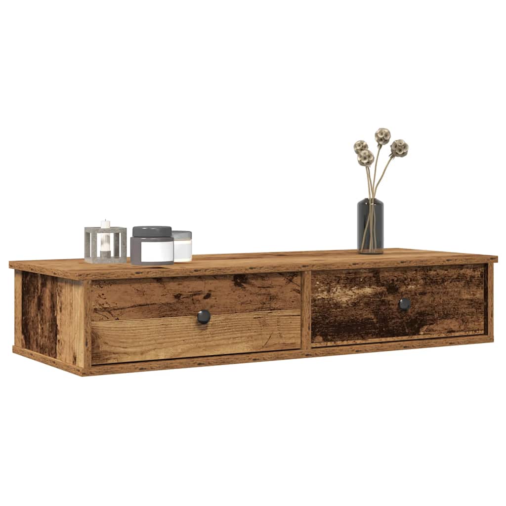 Vägghylla Med Lådor 100X37,5X19 Cm Konstruerat Trä