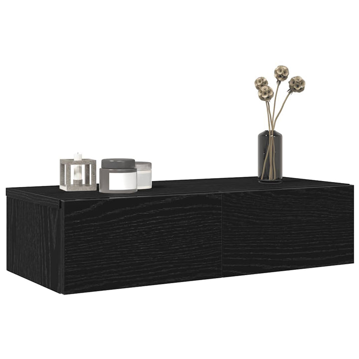Vägghylla Med Lådor 60X26,5X15 Cm Konstruerat Trä