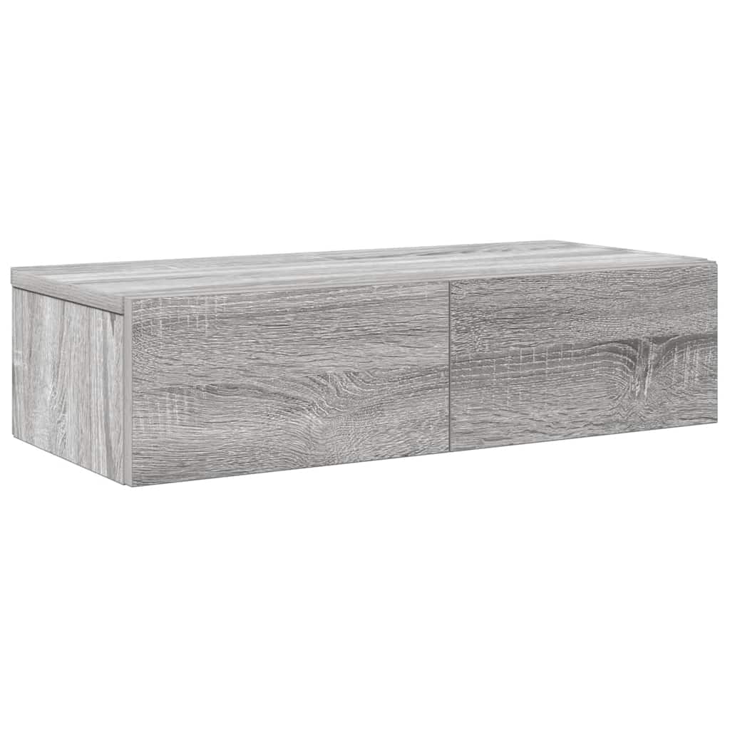 Vägghylla Med Lådor 60X26,5X15 Cm Konstruerat Trä