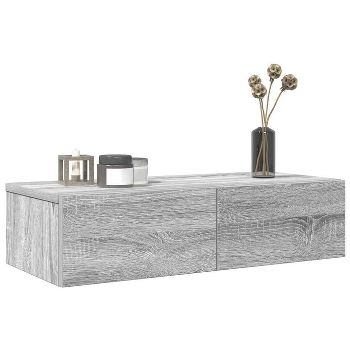 Vägghylla Med Lådor 60X26,5X15 Cm Konstruerat Trä
