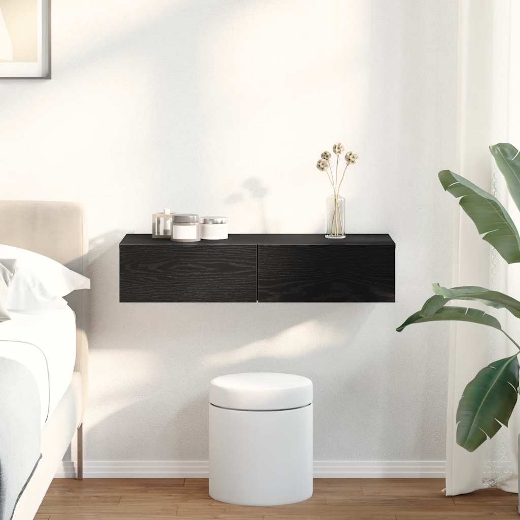 Vägghylla Med Lådor 60X26,5X15 Cm Konstruerat Trä
