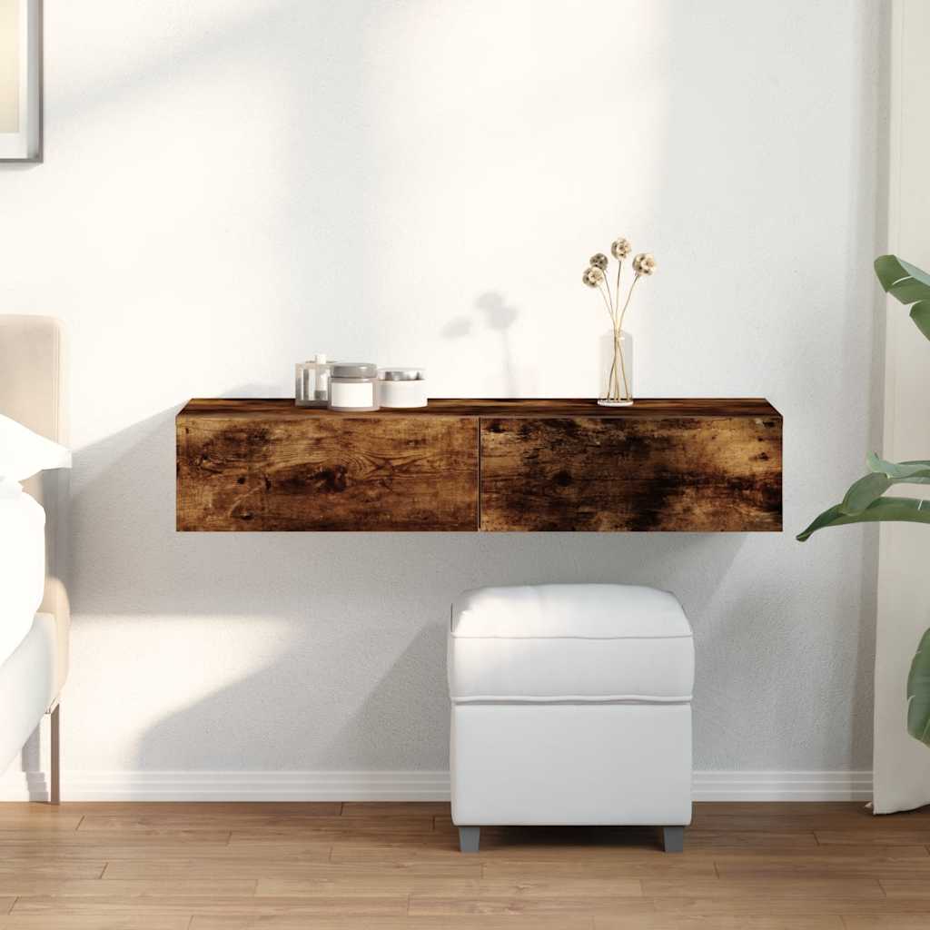 Vägghylla Med Lådor 60X26,5X15 Cm Konstruerat Trä
