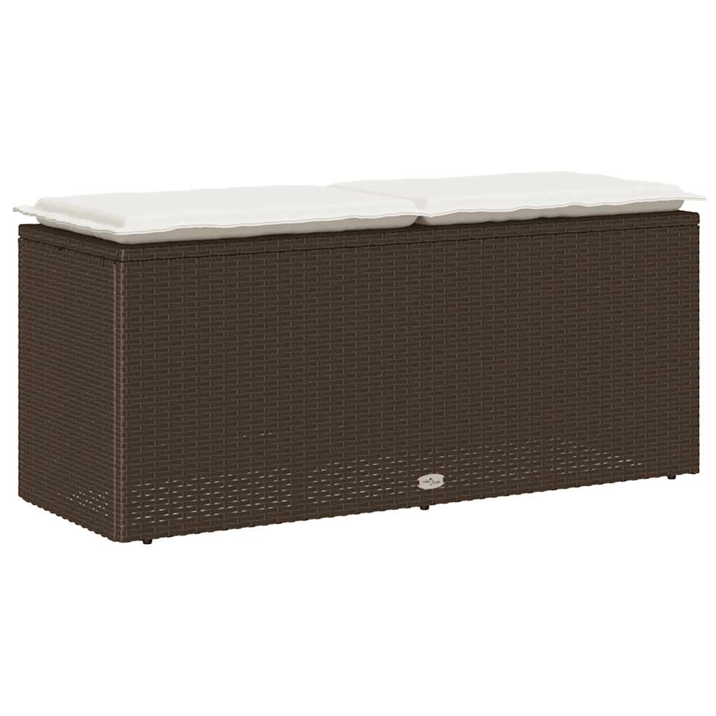 Trädgårdsbänk Med Dyna 110X40X44 Cm Konstrotting
