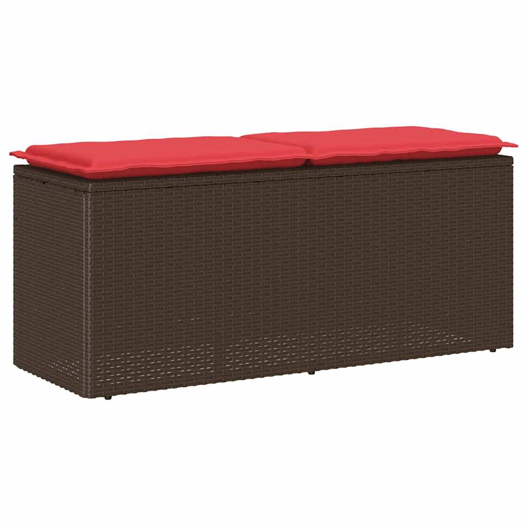 Trädgårdsbänk Med Dyna 110X40X44 Cm Konstrotting