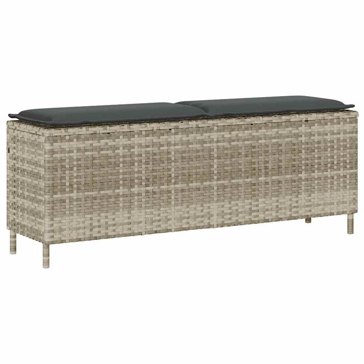 Trädgårdsbänk Med Dyna Svart 110X30X40,5 Cm Konstrotting