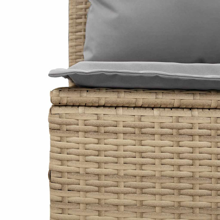 Matgrupp För Trädgården 3 Delar Med Dynor Beige Konstrotting