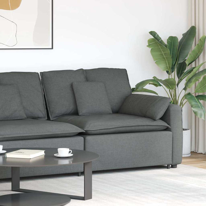 Modulär Soffa Armstödsändmodul Med Dynor 100 Cm