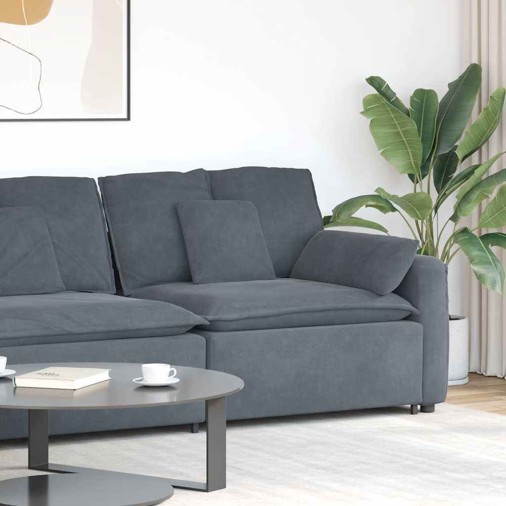 Modulär Soffa Armstödsändmodul Med Dynor 100 Cm