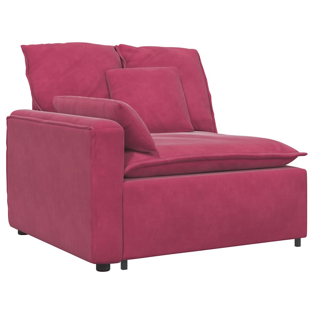 Modulär Soffa Armstödsändmodul Med Dynor 100 Cm