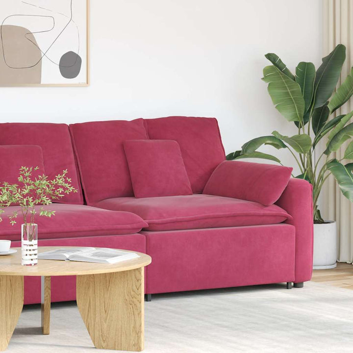 Modulär Soffa Armstödsändmodul Med Dynor 100 Cm