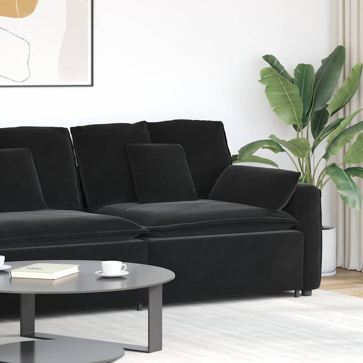 Modulär Soffa Armstödsändmodul Med Dynor 100 Cm