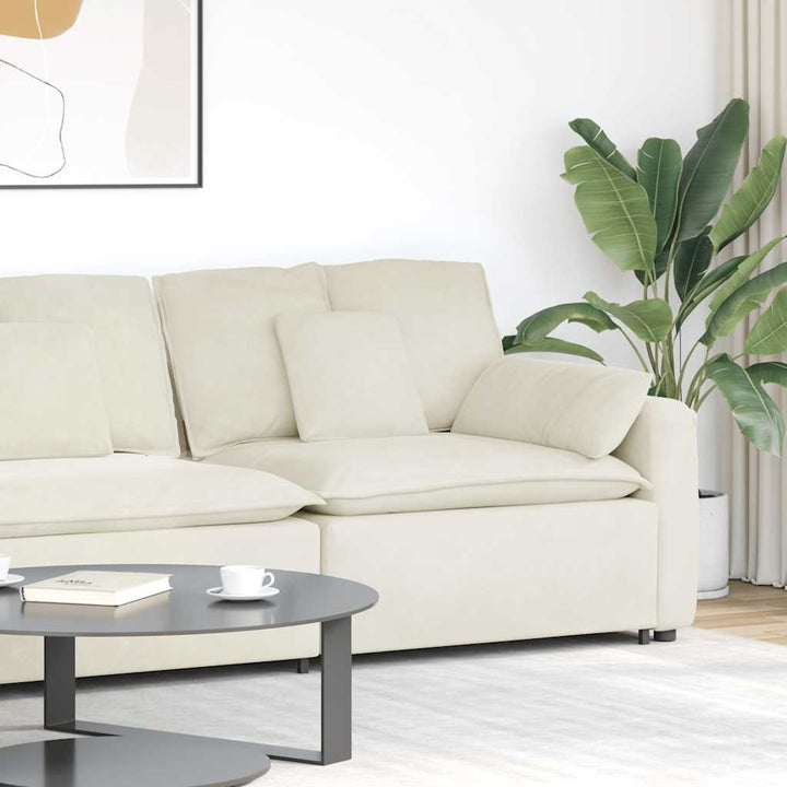 Modulär Soffa Armstödsändmodul Med Dynor 100 Cm