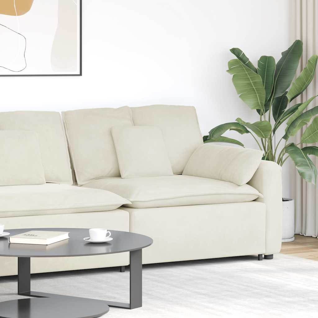 Modulär Soffa Armstödsändmodul Med Dynor 100 Cm