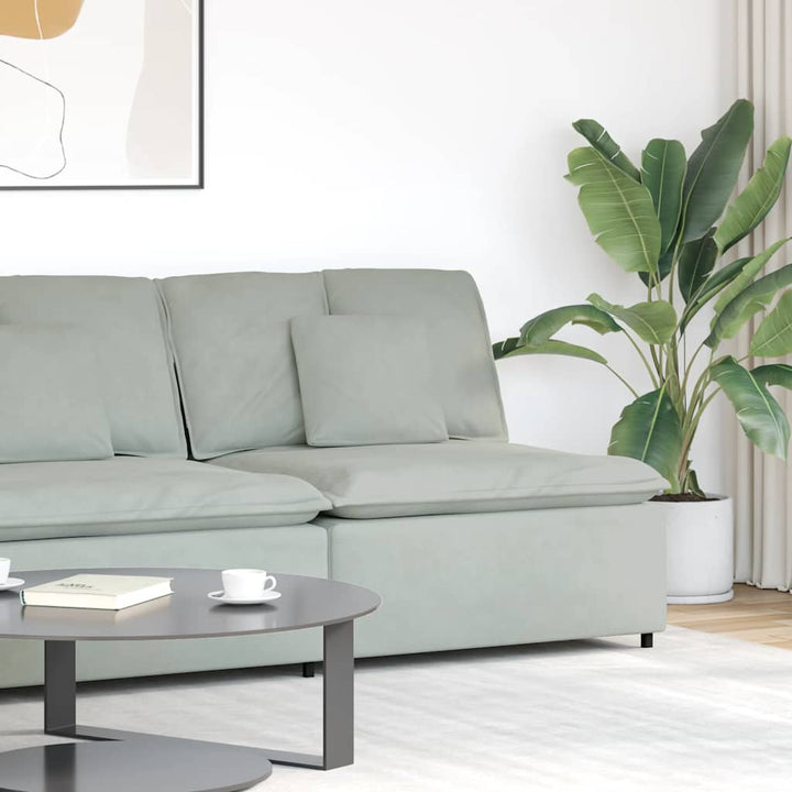 Modulär Soffa Armstödsändmodul Med Dynor 100 Cm