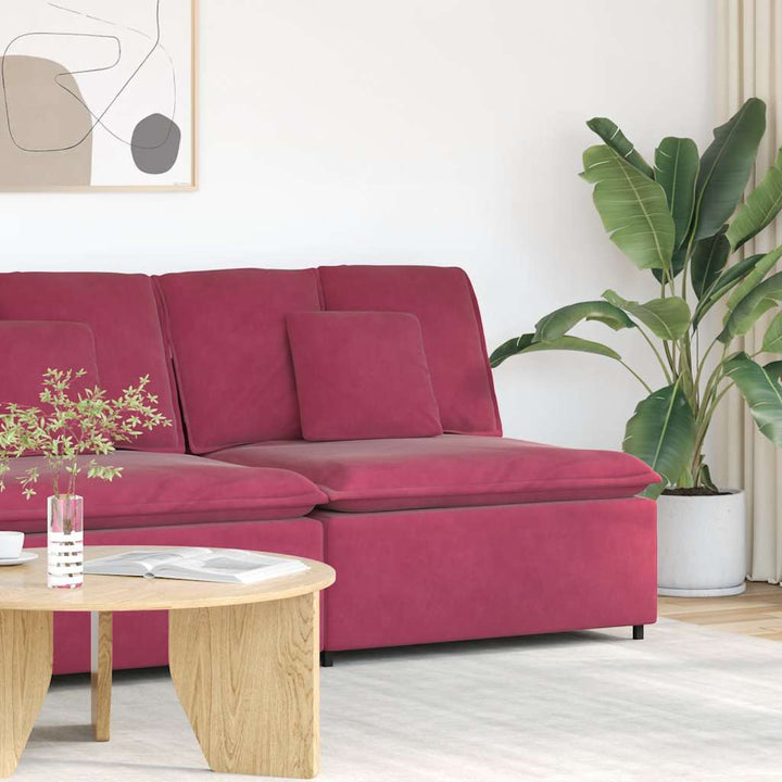 Modulär Soffa Armstödsändmodul Med Dynor 100 Cm