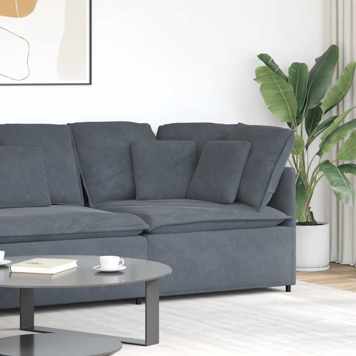 Modulär Soffa Armstödsändmodul Med Dynor 100 Cm