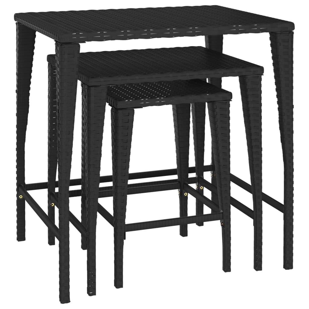 Trädgårdssatsbord 3 St Konstrotting