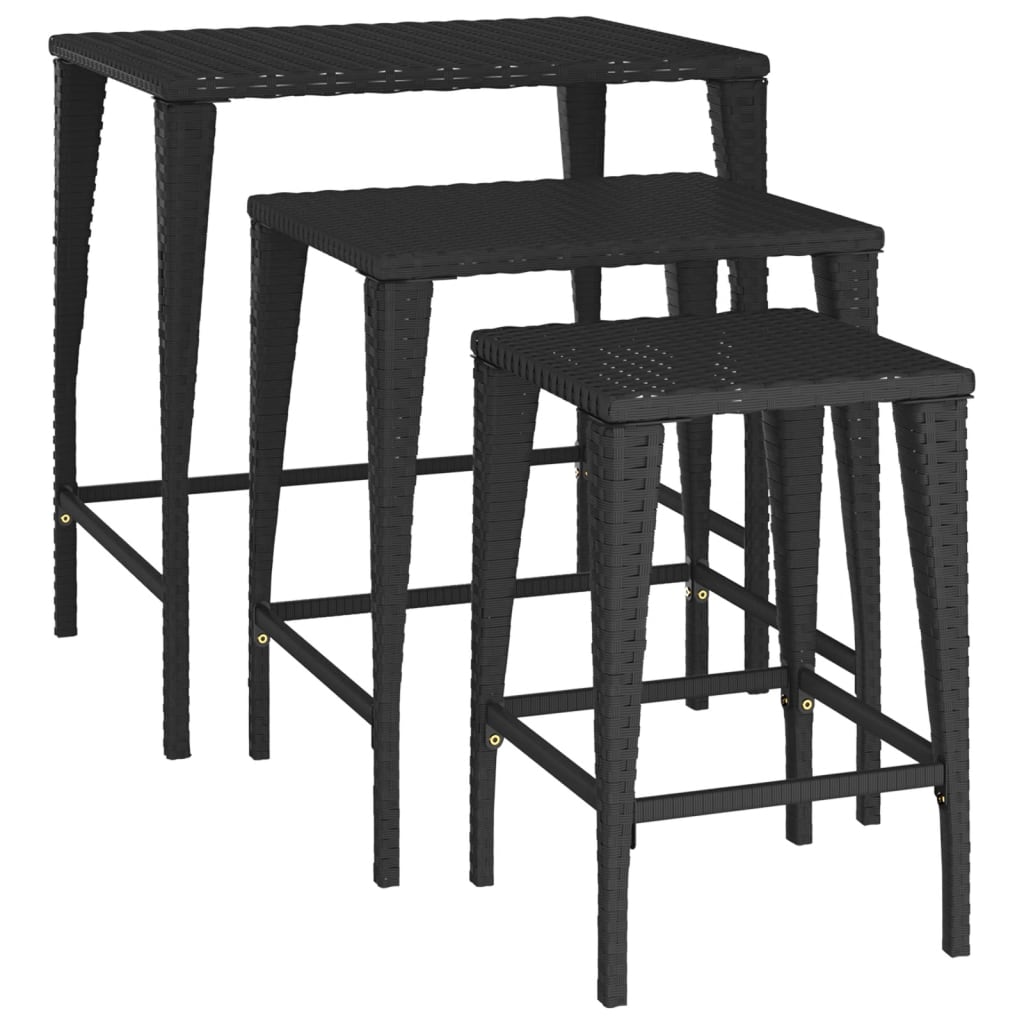 Trädgårdssatsbord 3 St Konstrotting