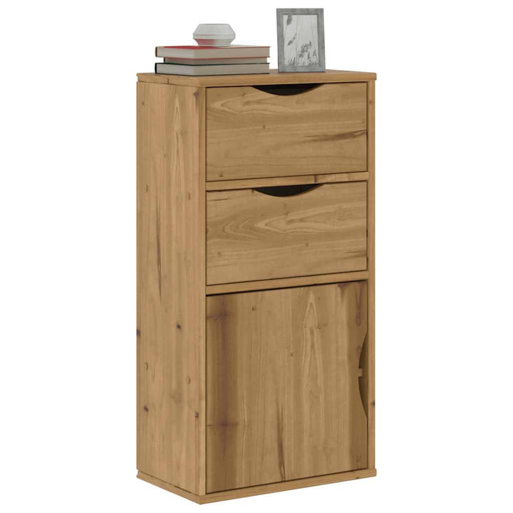 Sidoskåp Odda 40X24X79 Cm Massivt Trä Furu