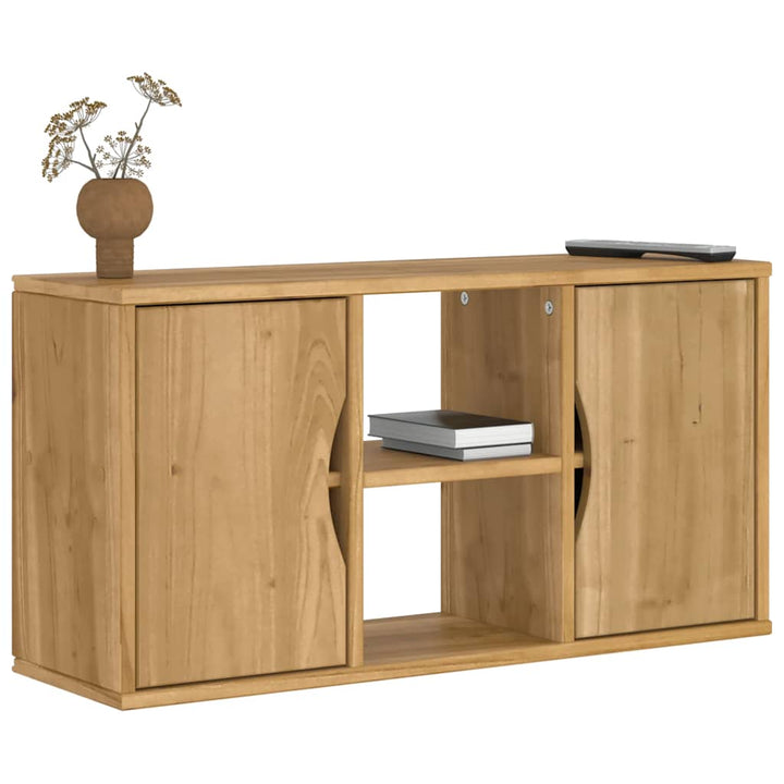 Tv-Bänk Med Låda &amp;quot;Odda&amp;quot; 79X24X40 Cm Massiv Furu