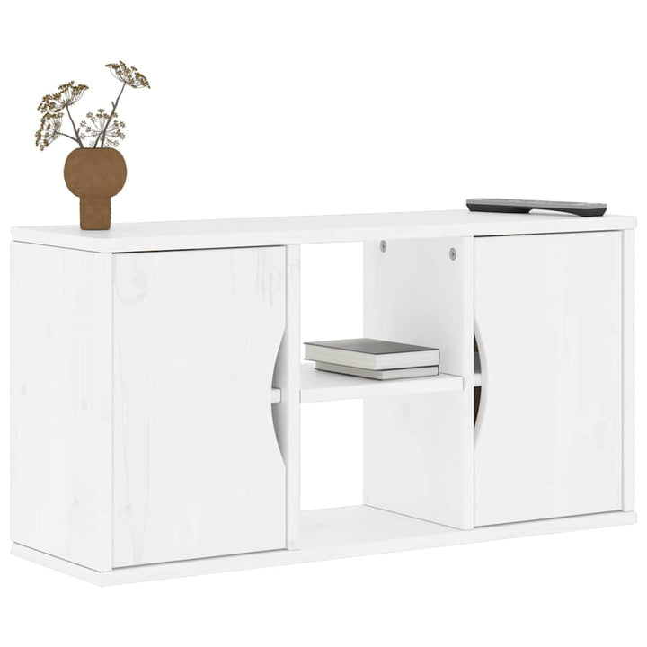 Tv-Bänk Med Låda &amp;quot;Odda&amp;quot; 79X24X40 Cm Massiv Furu