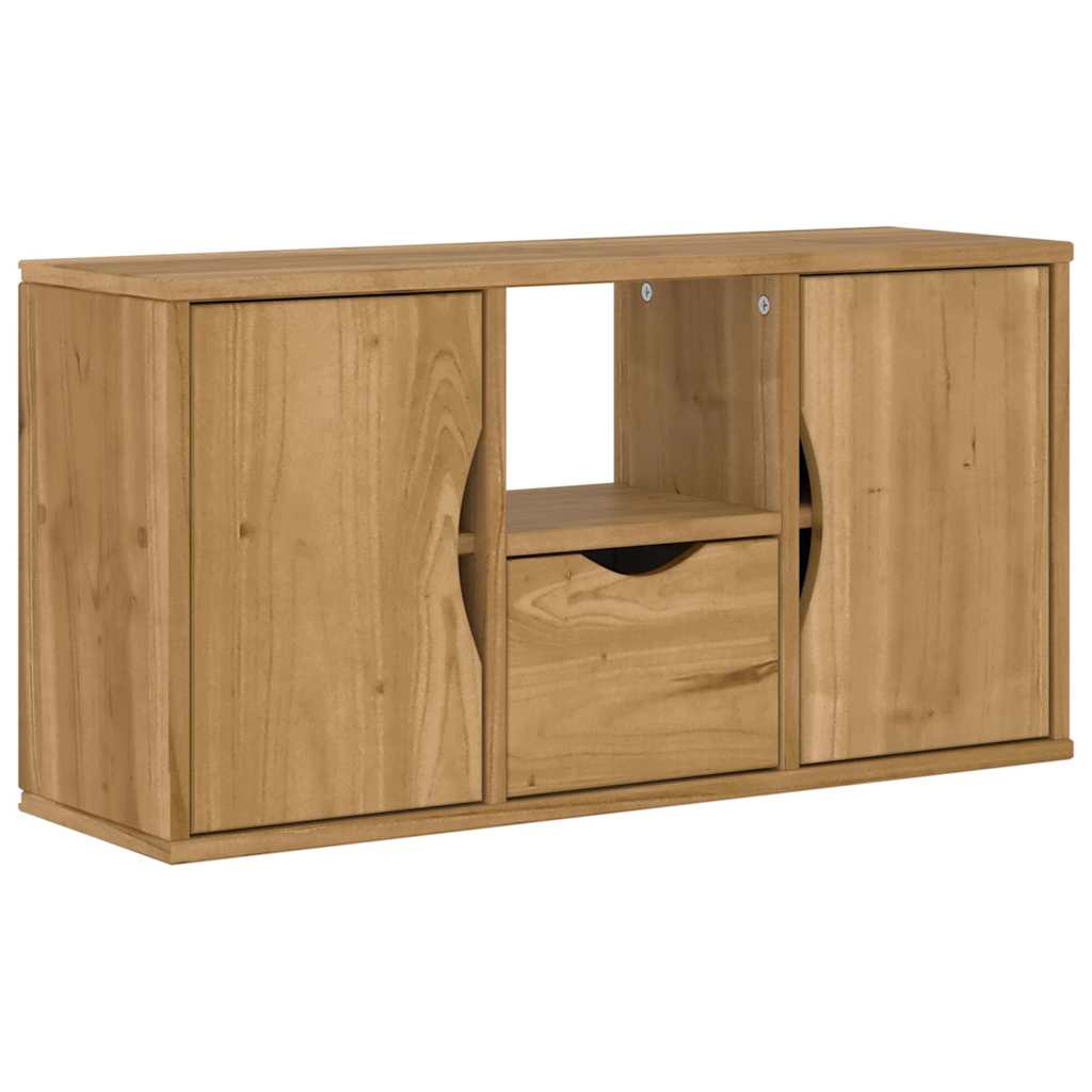 Tv-Bänk Med Låda &amp;quot;Odda&amp;quot; 79X24X40 Cm Massiv Furu