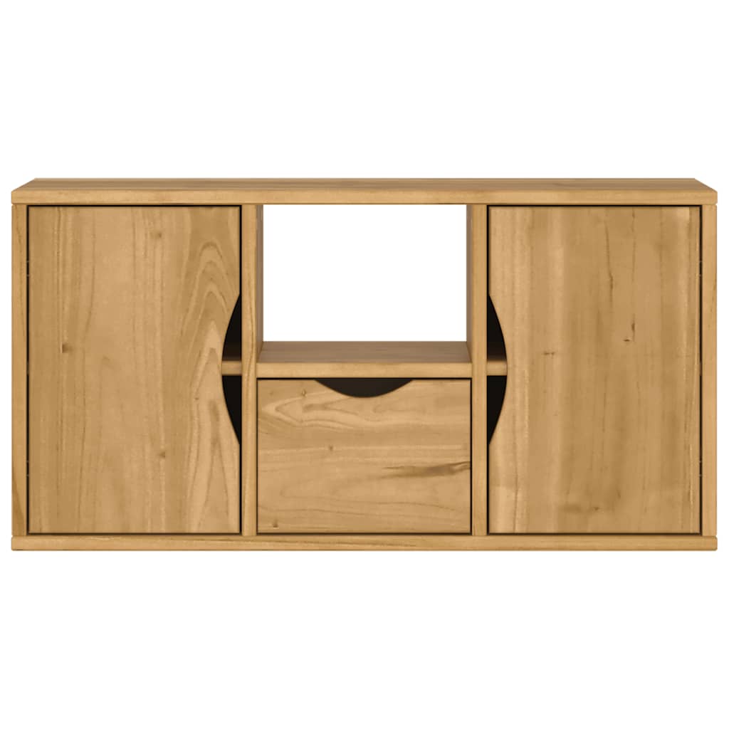 Tv-Bänk Med Låda &amp;quot;Odda&amp;quot; 79X24X40 Cm Massiv Furu