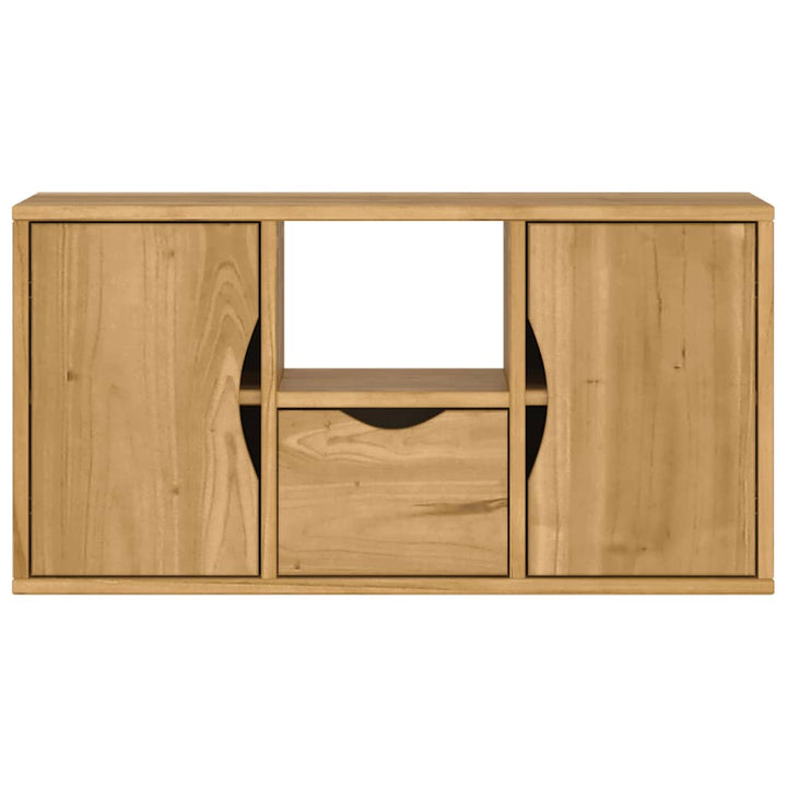 Tv-Bänk Med Låda &amp;quot;Odda&amp;quot; 79X24X40 Cm Massiv Furu