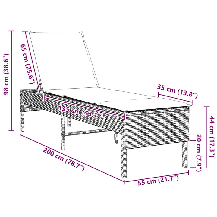 Solstol Med Dyna 55X200X44Cm Konstrotting