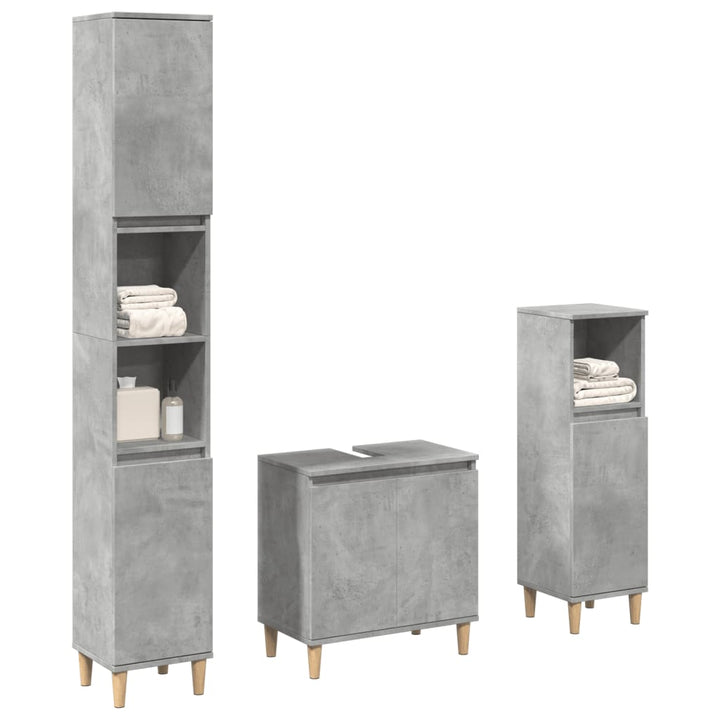 Badrumsmöbler 3 Delar Konstruerat Trä