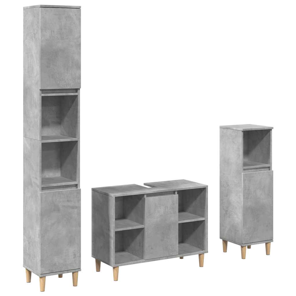 Badrumsmöbler 3 Delar Konstruerat Trä