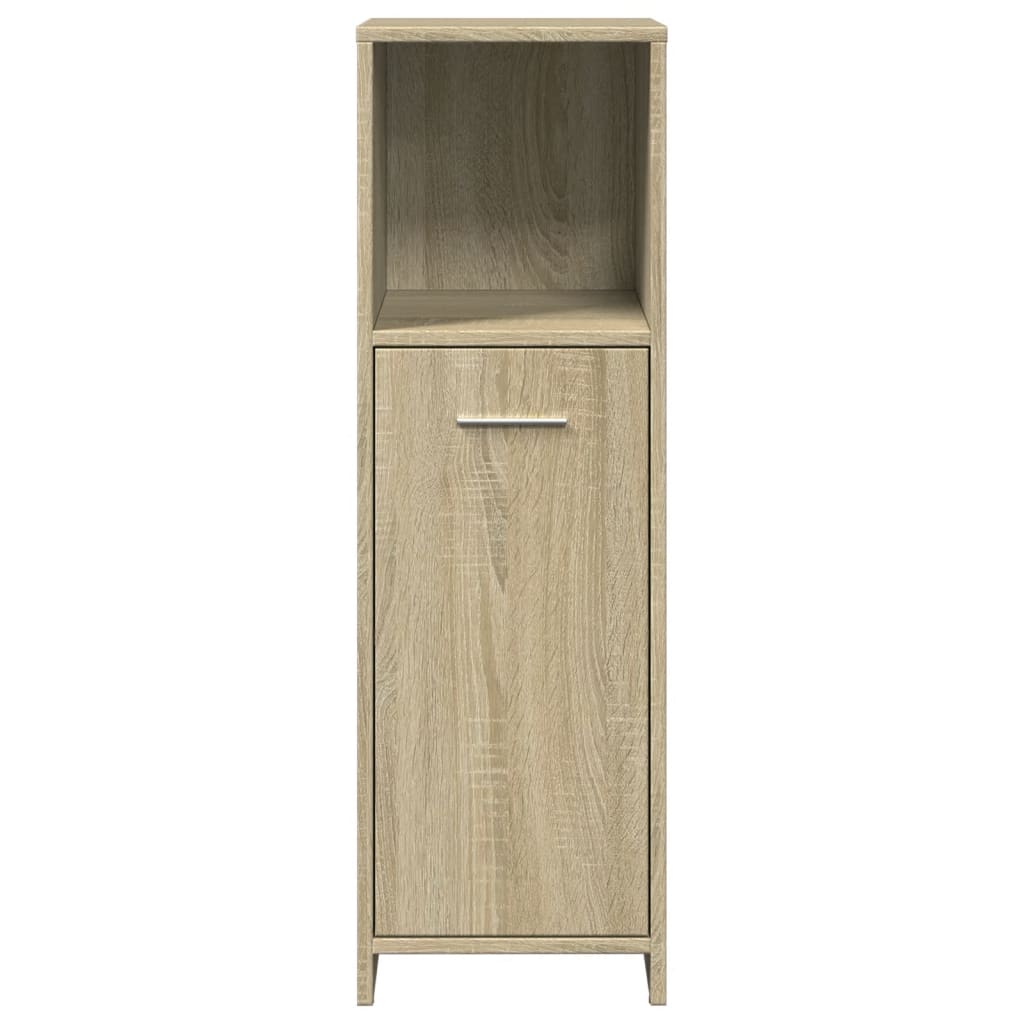 Badrumsmöbler Set 4 Delar Sonoma-Ek Konstruerat Trä